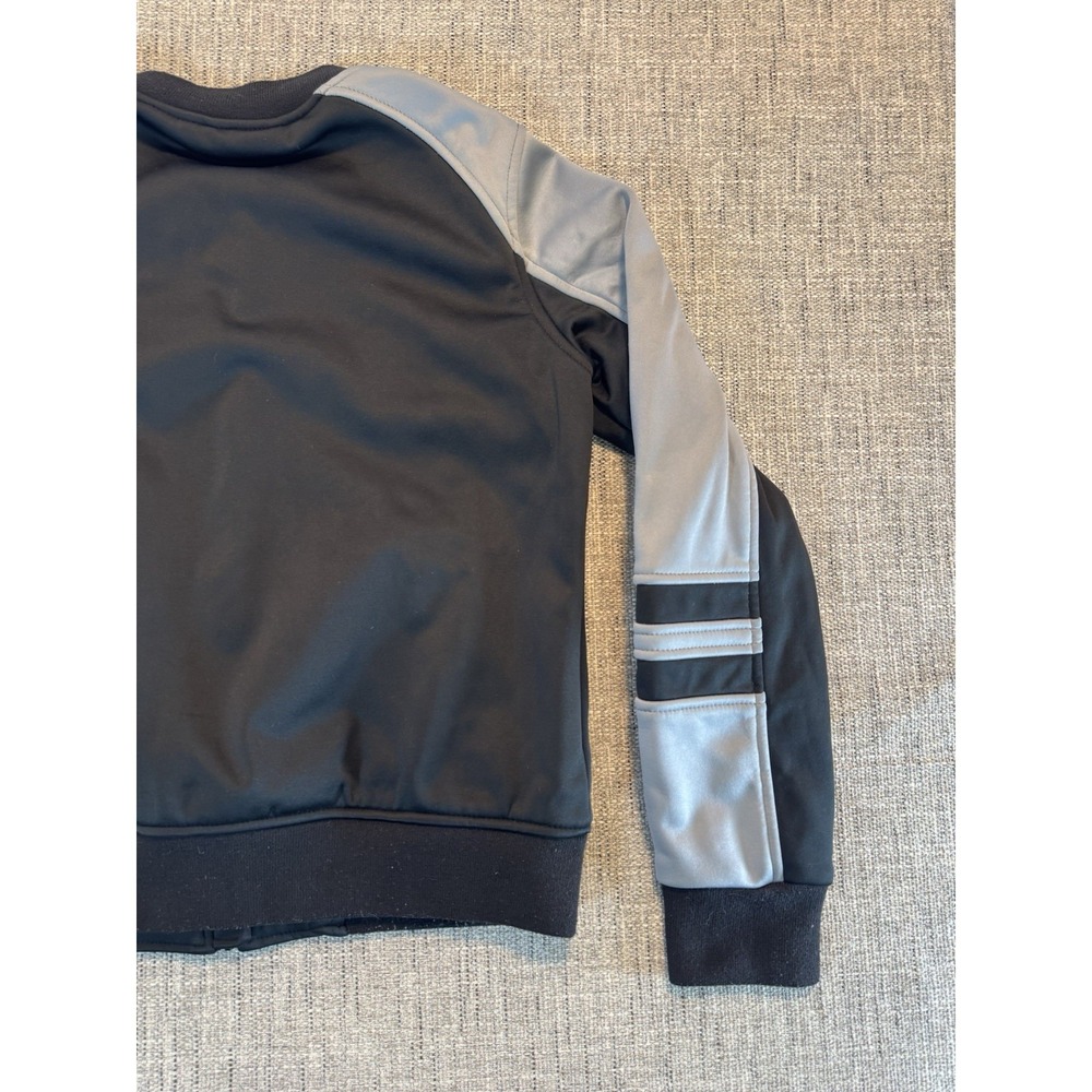Bebe Jacket Womens Small Black Gray Sport Full Zip Bomber Fleece Activewear Lady - Picture 10 of 14
